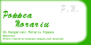 poppea morariu business card